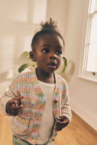 Rainbow V-Neck Cardigan