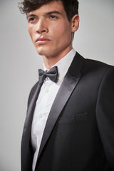 Black Slim Fit Tuxedo Suit Jacket