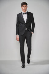 Black Slim Fit Tuxedo Suit Jacket