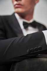 Black Slim Fit Tuxedo Suit Jacket