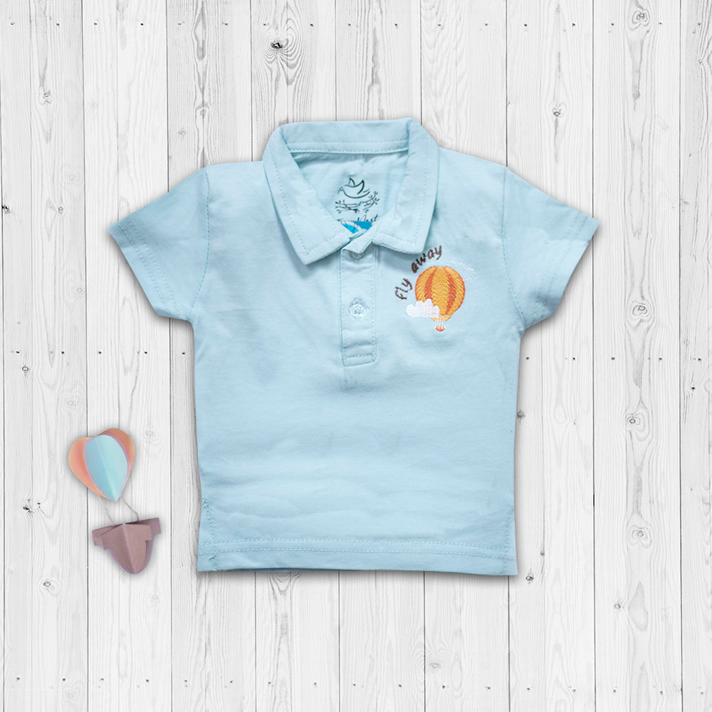 Blue Air Baloon Collared Shirt | Tops & T-Shirts | The nest clothing