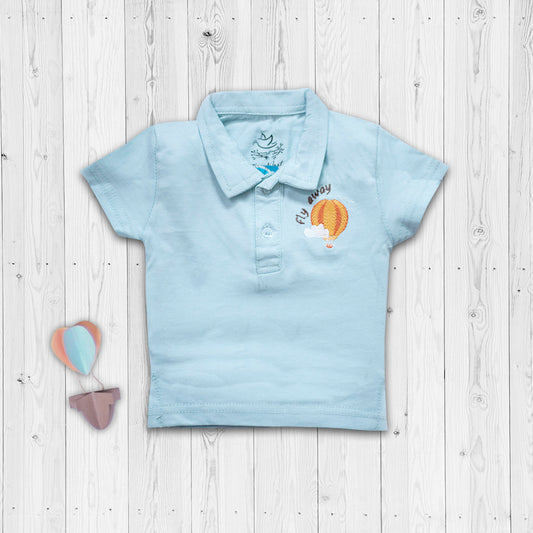 Blue Air Baloon Collared Shirt