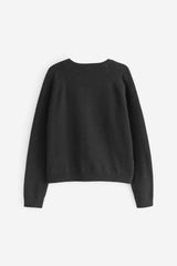 Black Button-Up Cardigan