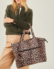 LEOPARD NYLON TOTE