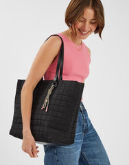 Quilted Nylon Tote Bag