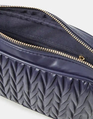 Small Quilted Crossbody Bag Blue