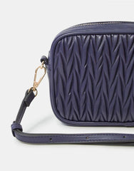 Small Quilted Crossbody Bag Blue