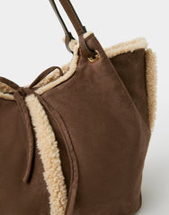 Reversible Borg Shoulder Bag