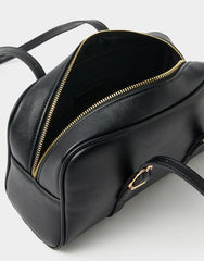 Buckle Strap Bowler Bag Black