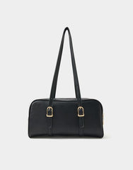 Buckle Strap Bowler Bag Black