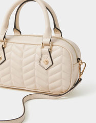 Chevron Quilted Crossbody Handbag Black