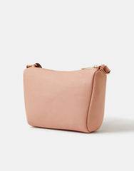 Zip Front Crossbody Bag Pink