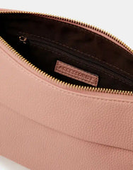 Zip Front Crossbody Bag Pink