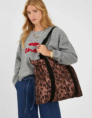 Animal Print Packable Tote Bag