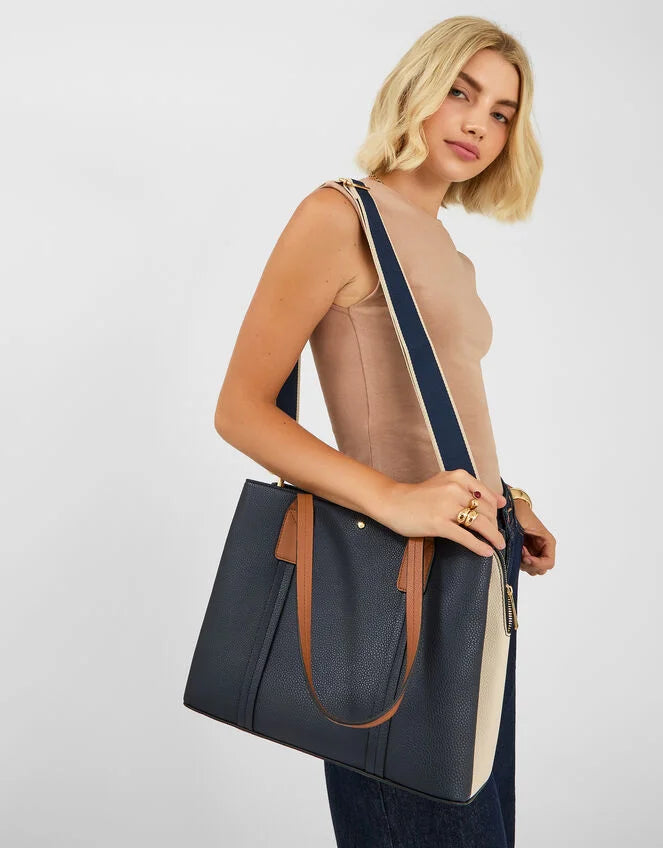 Triple Compartment Shoulder Bag