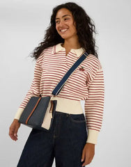 Triple Compartment Crossbody Bag