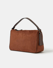Faux Suede Handheld Bag