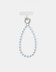 Beaded Wrist Phone Strap Blue