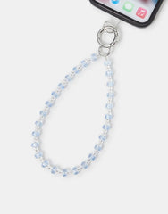 Beaded Wrist Phone Strap Blue