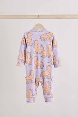 Lilac Purple Baby Footless Sleepsuits 3 Pack