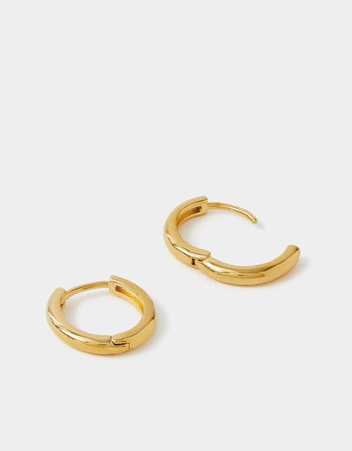 14ct Gold-Plated Huggie Hoop Earrings