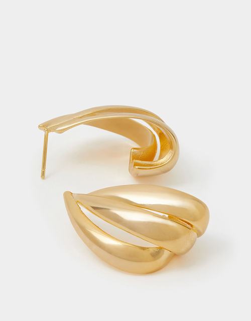 14ct Gold-Plated Triple Hoop Earrings