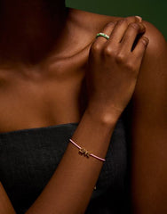 Stainless Steel Love Charm Cord Bracelet