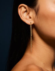 14ct Gold-Plated Chain Drop Earrings