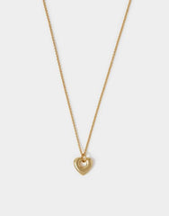 14ct Gold-Plated Chunky Heart Pendant Necklace