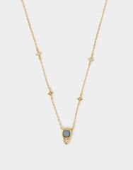 14ct Gold-Plated Star Stone Pendant Necklace