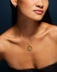 14ct Gold-Plated Celestial Sunbeam Pendant Necklace