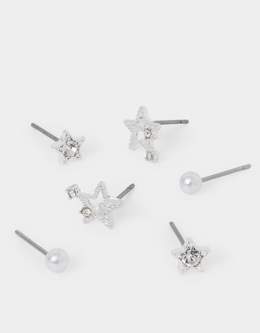 3 X SHOOTING STAR STUDS