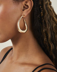 Chunky Hoop Drop Earrings