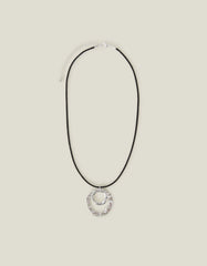 Circle Pendant Cord Necklace
