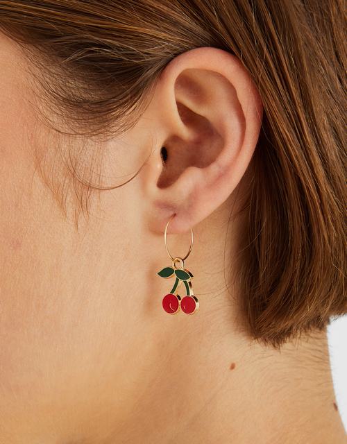 3-Pack Fruity Charm Hoop Earrings