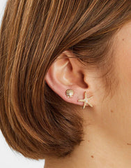 3-Pack Starfish Stud Earrings