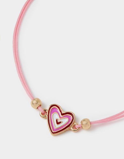 Heart Charm Cord Bracelet