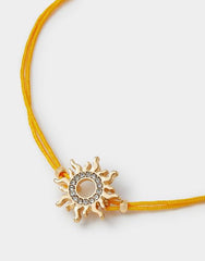 Sun Charm Cord Bracelet