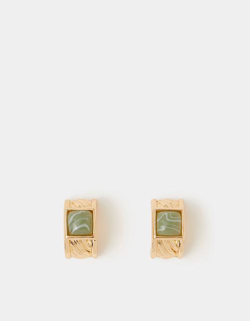 Mini Resin Detail Hoop Earrings