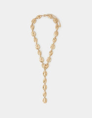 Brushed Pebble Lariat Necklace