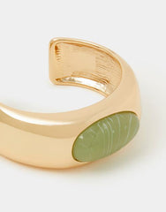 Chunky Resin Stone Cuff Bracelet