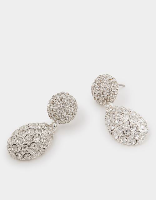 Double Drop Diamanté Earrings