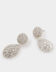 Double Drop Diamanté Earrings