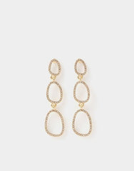 Cut Out Triple Drop Earrings