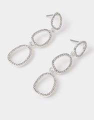 Cut Out Triple Drop Earrings
