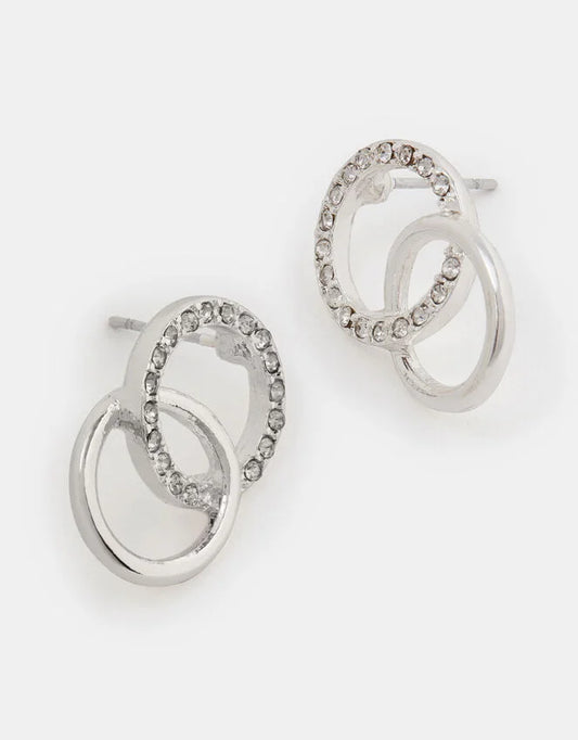 Infinity Pavé Drop Earrings