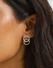 Infinity Pavé Drop Earrings