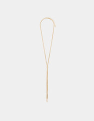 Slinky Lariat Necklace Gold