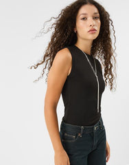 Slinky Lariat Necklace Silver