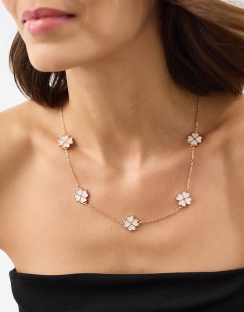 Lucky Clover Station Necklace